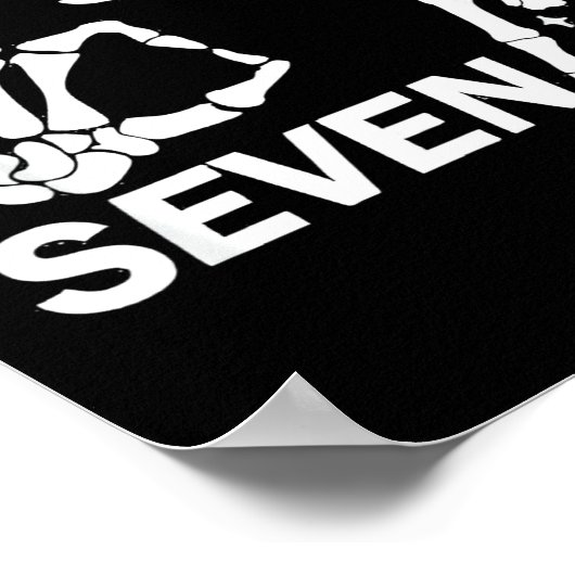 Six Seven 6 7 Meme Funny Skeleton Hands Sign Let's Poster (Hoek)