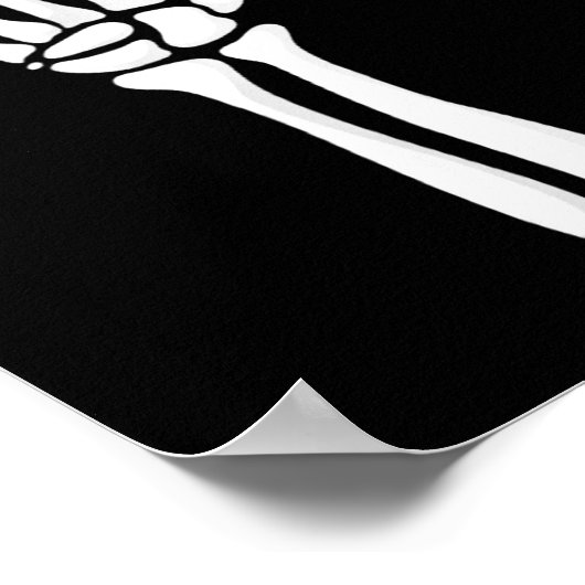 Six Seven 6 7 Meme Funny Skeleton Hands Sign Let's Poster (Hoek)