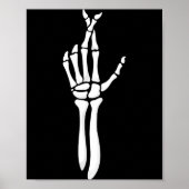 Six Seven 6 7 Meme Funny Skeleton Hands Sign Let's Poster (Voorkant)