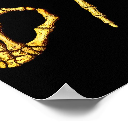 Six Seven 6 7 Meme Funny Skeleton Hands Sign Let's Poster (Hoek)