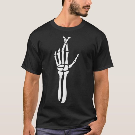 Six Seven 6 7 Meme Funny Skeleton Hands Sign Let's T-shirt (Voorkant)