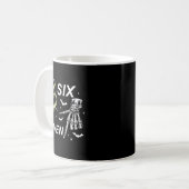 Six Seven 6 7 Meme Funny Witch Skeleton Hands Hall Koffiemok (Voorkant links)