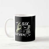 Six Seven 6 7 Meme Funny Witch Skeleton Hands Hall Koffiemok (Links)