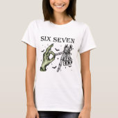 Six Seven 6 7 Meme Funny Witch Skeleton Hands T-shirt (Voorkant)