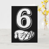 Six Seven 6 7 Meme Gen Alpha Sla jargon 6 7 Handen Kaart (Gele Bloem)