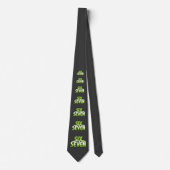 Six Seven 6 7 Meme - Groene verloop typografie Stropdas (Voorkant)