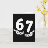 Six Seven 6 7 Meme Hands Funny Kids Teen Boys  Kaart (Gele Bloem)