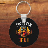 Six Seven 6 7 Meme Nummer 67 Turkije Thanksgiving  Sleutelhanger (Voorkant)