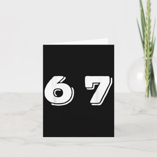 Six Seven 6 7 Meme ontwerp _1 Kaart (Voorkant)
