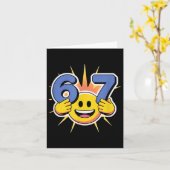 Six Seven 6 7 Meme-ontwerp  Kaart (Gele Bloem)