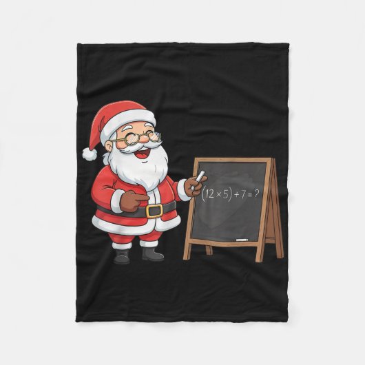 Six Seven 6 7 Meme Santa Christmas Xmas Teacher Nu Fleece Deken (Voorkant)