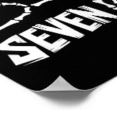 Six Seven 6 7 Meme Skeleton Hands Sign Poster (Hoek)