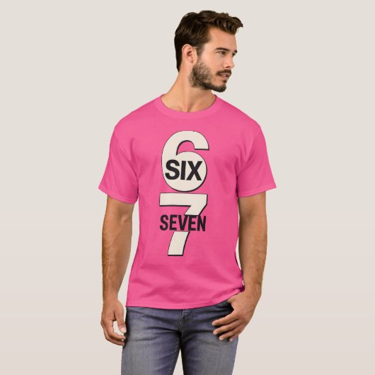 Six Seven 6 7 Meme T-shirt (Voorkant volledig)