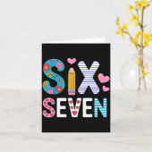 Six Seven 6 7 Meme Teacher  Kaart (Gele Bloem)