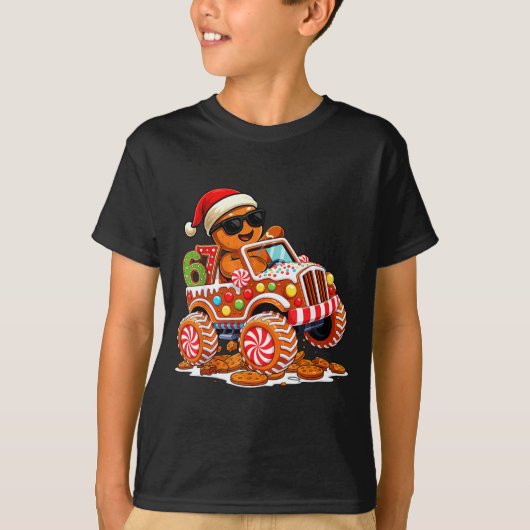 Six Seven 6 7 Monster Truck Gingerbread Man Christ T-shirt (Voorkant)