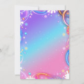 Six Seven 6 7 Neon Glow Retro Groovy Girl Birthday Kaart (Achterkant)