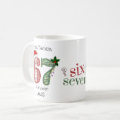 Six Seven 6 7 Survivor Funny Christmas Name Koffiemok (Voorkant links)