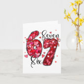 Six Seven 6 7 Valentine Meme Funny For Men Women K Kaart (Gele Bloem)