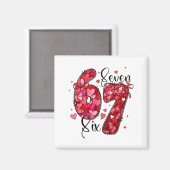 Six Seven 6 7 Valentine Meme Funny For Men Women K Magneet (Voorkant / Achterkant)