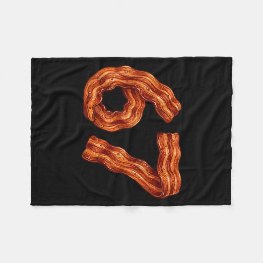 Six Seven Bacon Cool Meme 67 Funny Number  Fleece Deken (Voorkant (Horizontaal))