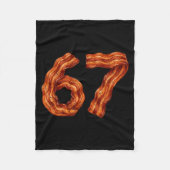 Six Seven Bacon Cool Meme 67 Funny Number  Fleece Deken (Voorkant)