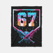 Six Seven Baseball Ice Cream Drip Cool 67 Gen Alph Fleece Deken (Voorkant)