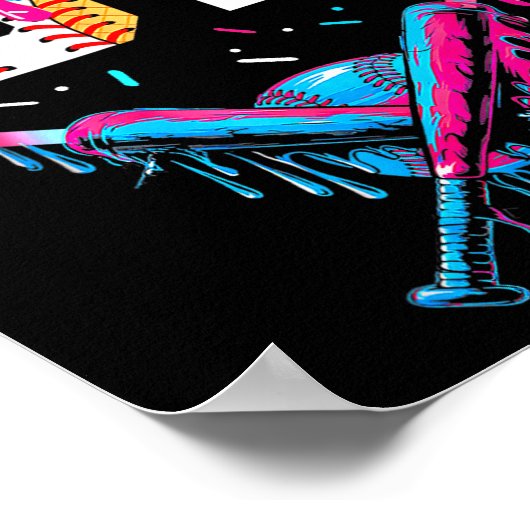 Six Seven Baseball Ice Cream Drip Cool 67 Gen Alph Poster (Hoek)