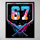 Six Seven Baseball Ice Cream Drip Cool 67 Gen Alph Poster (Voorkant)