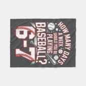 Six Seven Baseball Meme How Many Days 6-7 Fleece Deken (Voorkant (Horizontaal))