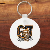 Six Seven Basketball, Funny 67 Basketball, Retro G Sleutelhanger (Voorkant)
