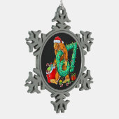 Six Seven Bigfoot 67 Sasquatch Meme Christmas Tin Sneeuwvlok Ornament (Links)
