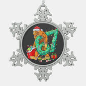 Six Seven Bigfoot 67 Sasquatch Meme Christmas Tin Sneeuwvlok Ornament (Voorkant)