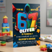 Six Seven Birthday Invitation  Kaart