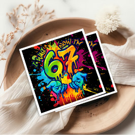 Six Seven Birthday Napkins Servet