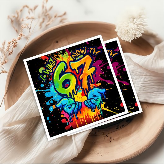 Six Seven Birthday Napkins Servet