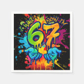 Six Seven Birthday Napkins Servet (Voorkant)