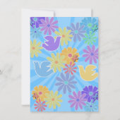 Six Seven Birthday Party Retro Preppy Hippie Kaart (Achterkant)