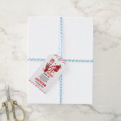 Six Seven Birthday Skeleton Hands Party Cadeaulabel (Met Touw)