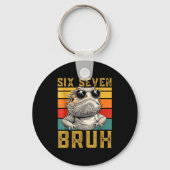 Six Seven Bruh 67 6 7 Meme Funny Sungles Bearded D Sleutelhanger (Voorkant)