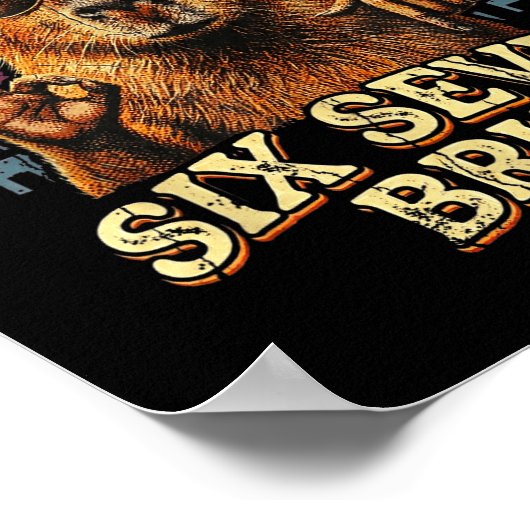 Six Seven Bruh 67 Capybara 6 7 Funny Meme Animal 6 Poster (Hoek)