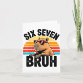 Six Seven Bruh 67 Meme Capybara  Kaart (Voorkant)