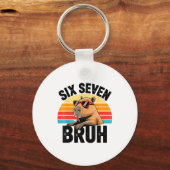 Six Seven Bruh 67 Meme Capybara  Sleutelhanger (Voorkant)