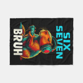 Six Seven Bruh 67 Meme Funny Capybara  Fleece Deken (Voorkant (Horizontaal))