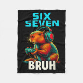 Six Seven Bruh 67 Meme Funny Capybara  Fleece Deken (Voorkant)