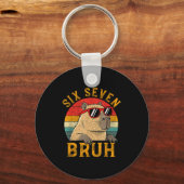 Six Seven Bruh 67 Meme Funny Capybara Viral Six Se Sleutelhanger (Voorkant)