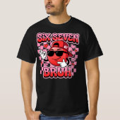Six Seven Bruh 67 Meme | Funny Cool Smile Face T-shirt (Voorkant)