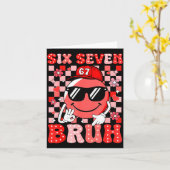 Six Seven Bruh 67 Meme Smile Face Valentines Boys  Kaart (Gele Bloem)
