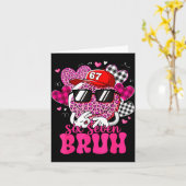 Six Seven Bruh 67 Meme Smile Face Valentines Day B Kaart (Gele Bloem)