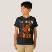 Six Seven Bruh 6 7 Meme Dabbing Turkey Thanksgivin T-shirt (Voorkant volledig)