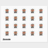 Six Seven Bruh 6 7 Meme Funny Capybara 6 7  Ronde Sticker (Vel)